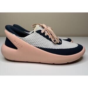 Kizik Unisex Roamer Bahama Sneaker Womens 9.5 Pink Blue Mesh Low Handsfree Shoe